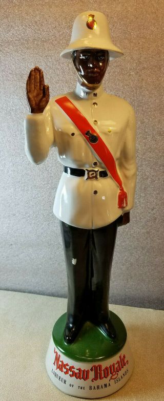 Vintage Nassau Royale Liqueur Bahama Islands Royal Police Officer 18 " Tall
