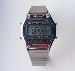 Montana K607DM Chrono Alarm Melody Watch Vintage Digital Watch Early 1980s 3