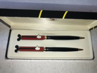 Disney Mickey Mouse Colibri Pen & Pencil Collector Set With Case