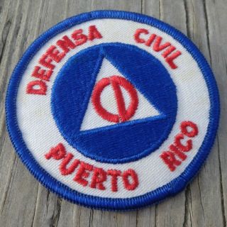 Defensa Civil Puerto Rico Pr 3 " Round Patch