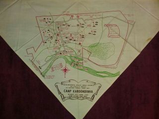 Bsa - Camp Karoondinha Neckerchief - " Map Neckerchief "