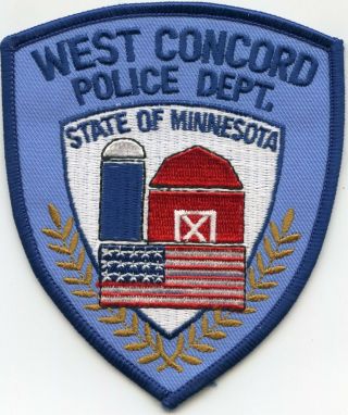 West Concord Minnesota Mn Police Patch