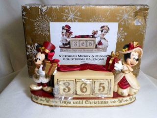 Disney Parks Paris Victorian Mickey & Minnie Count Down To Christmas Calendar