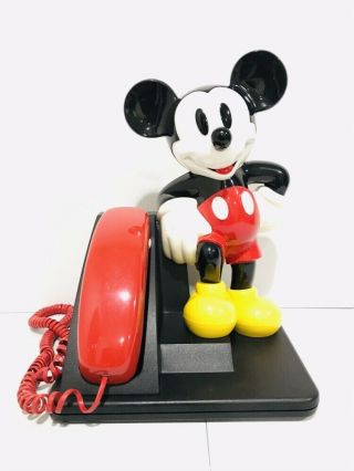 Vintage Disney Mickey Mouse At&t Corded Touch Tone Telephone Phone 1990’s