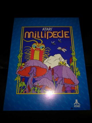 Atari Millipede Nos 1982 Video Arcade Game Promo Sales Flyer Foldout