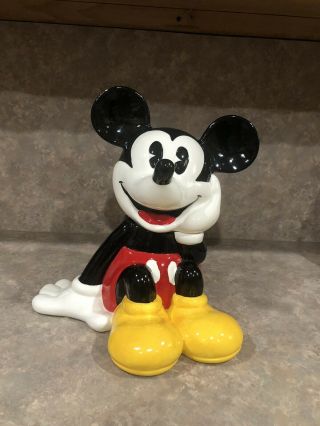 Disney Mickey Mouse Vintage Ceramic Cookie Jar Treasure Craft Mexico