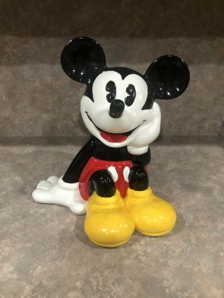 Disney Mickey Mouse Vintage Ceramic Cookie Jar Treasure Craft Mexico 2