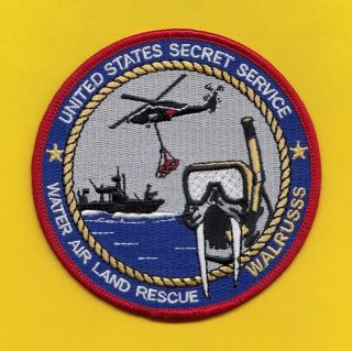 B16 Gman 1 Usss Walrusss Rescue Air Fed Police Patch Secret Service Exec Agent