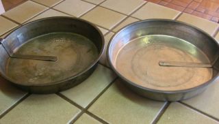 Vintage 2 Bake - King Round Cake Pans 8 " X 1 - 1/2 " W/ Easy Lift Slide Quick Release