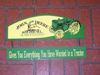 JOHN DEERE 3 - D WOOD SIGN DETAILS 3 Leg leaping Deer Steel Wheel Tractor 2