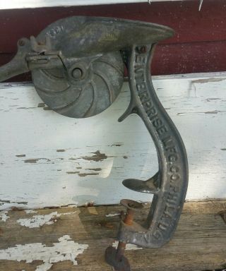 Enterprise Cherry Stoner 2 Antique Vintage Pitter Cast Iron 1887 Kitchen Tool 2