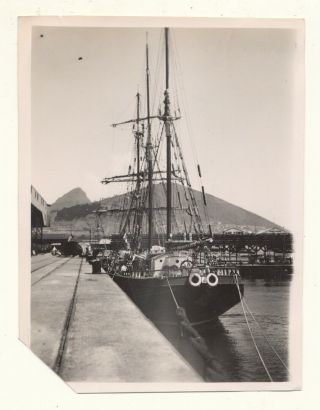Photo South Africa Cape Town Ship Cap Pilar Round The World 1936 - 1938 ?