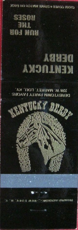 Race Track Kentucky Derby Run For The Roses (pic - Horse) Lou.  Ky Matchcover