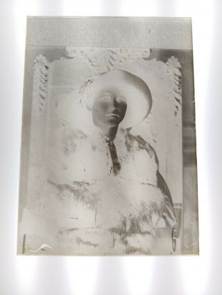 5x7 Glass Negative Vintage Grand Lady Circa 1901