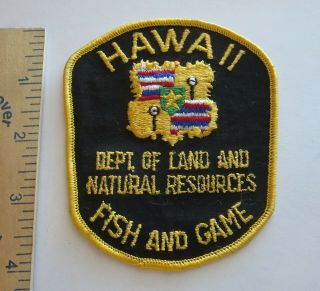 Hawaii Fish & Game Patch Dept Of Land & Natural Resources Vintage