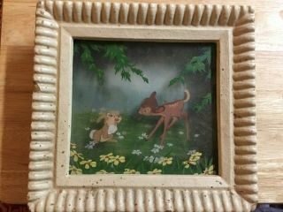 Vintage Walt Disney Productions Multiplane Painting Bambi And Thumper
