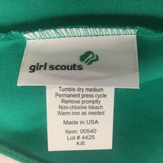 Official Green Girl Scout Sash and Made in USA Polyester and Cotton 2