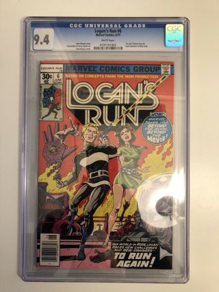 Logans Run 6 Cgc 9.  4 Thanos Story Key Issue White Pages