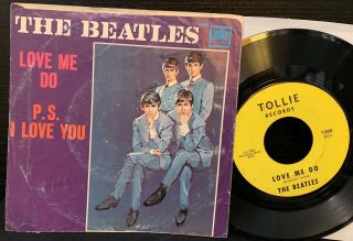 The Beatles Love Me Do / P.  S.  I Love You Tollie T - 9008 Plays A Very Strong Vg,
