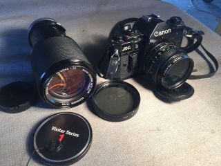 Vintage Canon A - 1 35mm Camera / 50mm & 70 - 210mm Lenses,  Filters