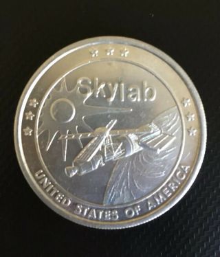 Nasa Mfa Manned Flight Awareness Skylab Flown Metal Medallion Medal Coin