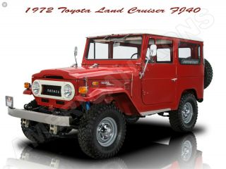 1972 Toyota Land Cruiser Fj - 40 Metal Sign: Fully Restored