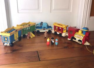 Vintage Fisher Price Little People 11 Piece Circus Train 991