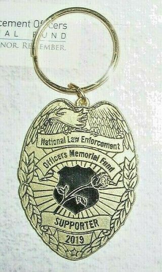 2019 National Law Enforcement Officers Memorial Fund Police Badge Keychain