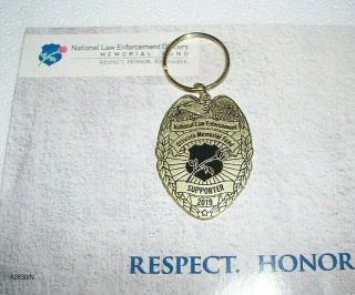 2019 NATIONAL LAW ENFORCEMENT OFFICERS MEMORIAL FUND POLICE BADGE KEYCHAIN 3