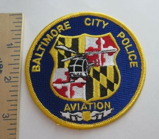 Baltimore City Maryland Police Aviation Patch Vintage