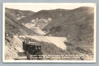 Baby Gauge Railway Widow Borax Mine Rppc Death Valley Vintage Frashers Photo 40s