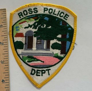 Ross California Police Department Patch Vintage & Worn