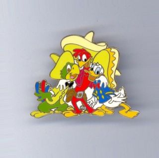 Disney The Three Caballeros Donald Duck Jose Carioca & Panchito Cast Le Pin