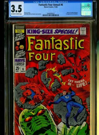 Fantastic Four Annual 6 Cgc 3.  5 1st App Annihilus Avengers Phase 4 Villain