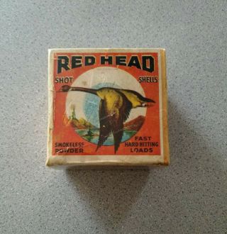 Red Head 12 Ga 2 Piece Collector Empty Vintage Shot Shell Box Montgomery Wards