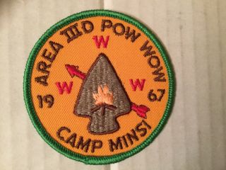 Oa 1967 Area 3 - D Or Iii - D Pow Wow Conclave Patch Camp Minsi Ah’pace Lodge