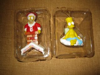 The Simpsons Ornament Angel Bart Simpson Homer Santa Chimney Christmas Holiday