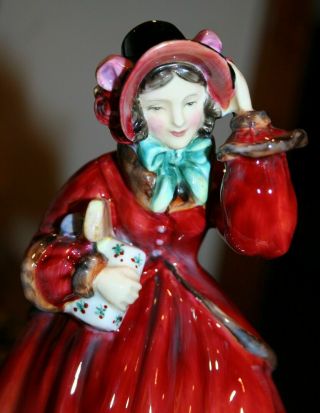 Royal Doulton & Co " Christmas Time " Hn2110 1952 Lady Red Dress Presents Perfect