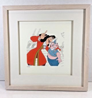Disney Treasures 1994 Peter Pan Captain Hook Limited Framed Art Lithograph 7,  500
