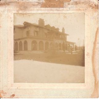 Early 1900s Mounted Photo Of Lloyd Tevis Residence Bakersfield,  Ca