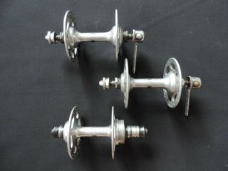 Three Great Vintage Campagnolo Record High Flange Hubs