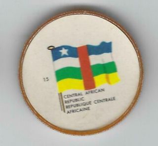 1963 General Mills Flags Of The World Premium Coins 15 Central African Republic