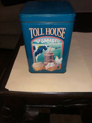 Nestle Toll House Cookies Limited Edition Collector Tin Canister Vintage Green