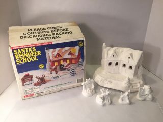 Vintage Wee Crafts " Santa’s Reindeer School” Paint Kit Ceramic 21534 Figs Only