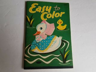Easy To Color Whitman 1960s Softcover Childrens 