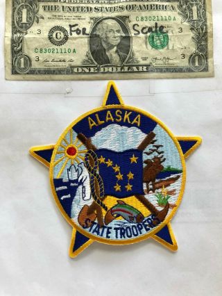 Alaska State Troopers Police Patch Un - Sewn Great Shape