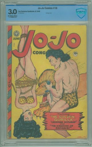Jo - Jo Comics 16 Cbcs 3.  0 Gd/vg Matt Baker Gga 1948 Bondage Cover Htf