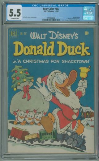 Four Color 367 Cgc 5.  5 Fn - Carl Barks Donald Duck 1952 Dell Publishing