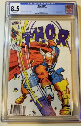 Thor 337 Cgc 8.  5 Wp 1st Beta Ray Bill Newsstand Marvel Comics 1983 Simonson