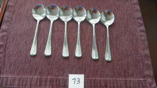 Set Of 6 Stanley Roberts Jefferson Manor Round Soup Spoons Rogers Co.  Stainless